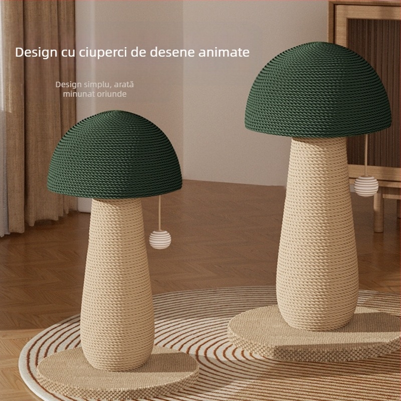 Placă de zgârieturi pentru pisici, rezistentă la uzură, coloană cu gheare fără ciobituri, verticală, din sisal, rezistentă la zgârieturi, jucărie pentru pisici, auto-reliefuire, suport pentru cățărat pentru pisici integrat