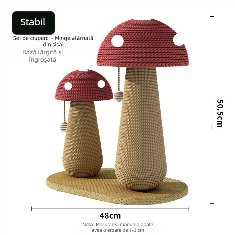 Placă de zgârieturi pentru pisici, rezistentă la uzură, coloană cu gheare fără ciobituri, verticală, din sisal, rezistentă la zgârieturi, jucărie pentru pisici, auto-reliefuire, suport pentru cățărat pentru pisici integrat