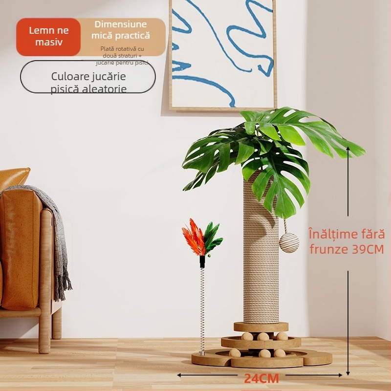 Suc vertical de cocos din sisal natural, suc de cocos, copac de cocos, suport pentru cățărat pentru pisici, suport pentru cățărat pentru pisici, coloană de prindere pentru pisici, platformă de sărituri pentru pisici, copac pentru pisici, jucărie pentru ani