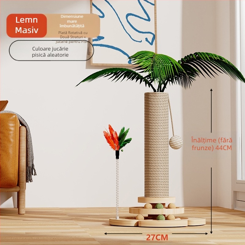 Suc vertical de cocos din sisal natural, suc de cocos, copac de cocos, suport pentru cățărat pentru pisici, suport pentru cățărat pentru pisici, coloană de prindere pentru pisici, platformă de sărituri pentru pisici, copac pentru pisici, jucărie pentru ani