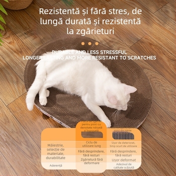 Placă de zgârieturi pentru pisici, bol rezistent la zgârieturi, cuib de pisici, rotund oval oval, bazin de zgârieturi pentru pisici, jucărie pentru pisici în stoc, en-gros