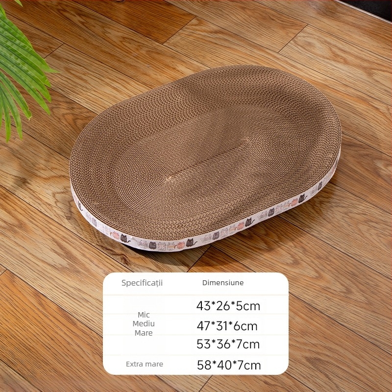 Placă de zgârieturi pentru pisici, bol rezistent la zgârieturi, cuib de pisici, rotund oval oval, bazin de zgârieturi pentru pisici, jucărie pentru pisici în stoc, en-gros