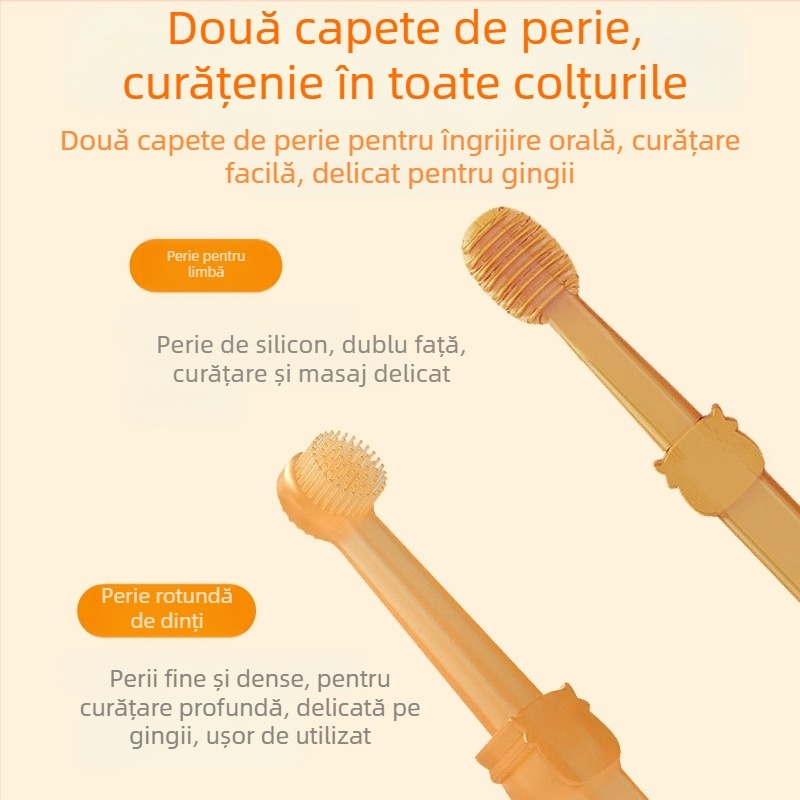 Periuță de dinți din silicon pentru pisici, set de periuțe de dinți pentru câini, periuță de dinți pentru animale de companie, produse de curățare a dinților pentru piatra, en-gros