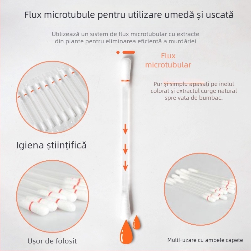 Open Yan Pet Urechi Curățare Bumbac Stick Curățare Urechi Acarieni Bețișor de Bumbac Pet Bețișor de Bumbac pentru Pisici și Câini