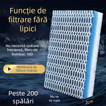 Filtru pentru acvariu, bumbac îngroșat 10D 8D, burete de bumbac, spălare nu putrezită, purificare a apei de acvariu, material de filtrare biochimic din bumbac