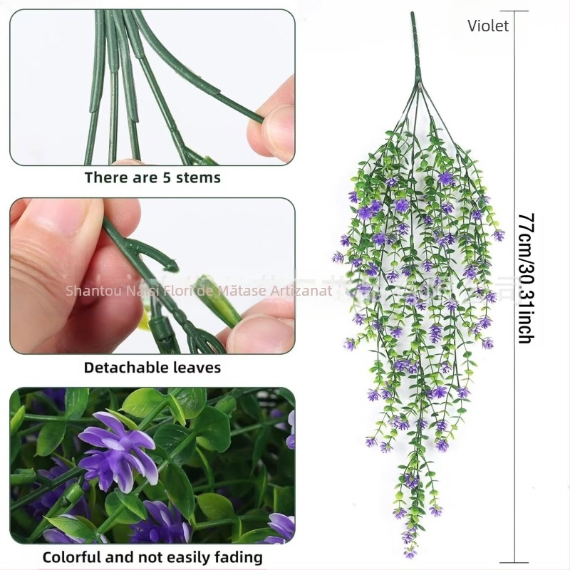 Simulare transfrontalieră plantă verde agățat de perete simulare eucalipt camelia viță de vie eucalipt frunze ratan agățat decorare florală