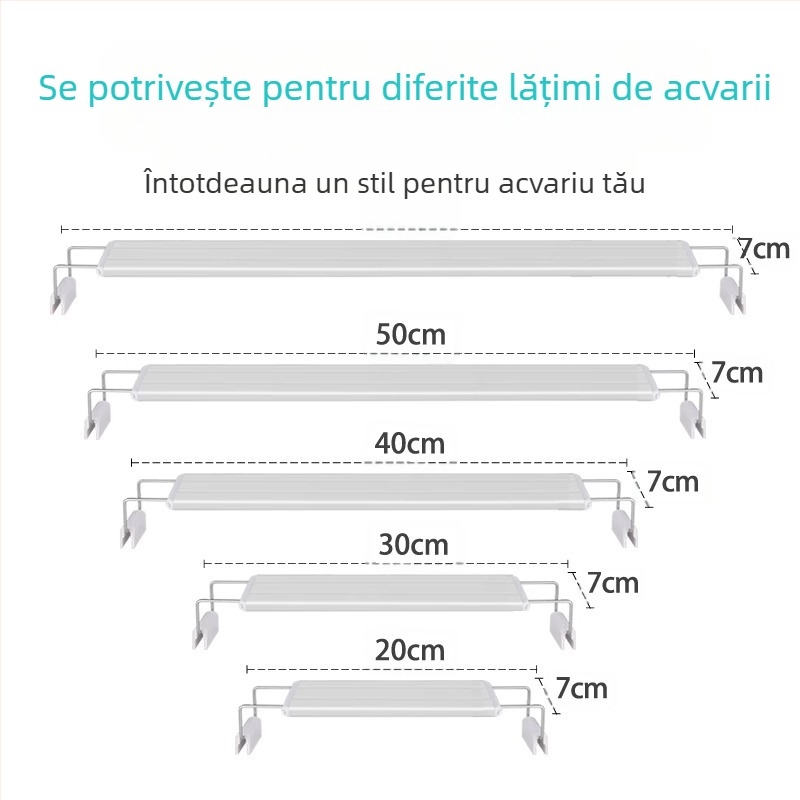 Lampă de economisire a energiei pentru acvariu, LED, iluminat special pentru amenajarea teritoriului, lampă pentru iarbă și apă, rezistentă la stropire, lampă cu cadru pentru acvariu mic