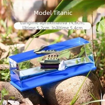 Mica Carte Roșie, populară în același stil, sticlă în derivă cu fluide pentru nave de croazieră, decorațiune pentru desktop, cutie cadou pentru ziua de naștere Titanic