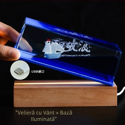 Mica Carte Roșie, populară în același stil, sticlă în derivă cu fluide pentru nave de croazieră, decorațiune pentru desktop, cutie cadou pentru ziua de naștere Titanic