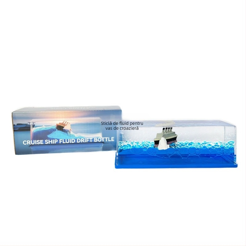 Mica Carte Roșie, populară în același stil, sticlă în derivă cu fluide pentru nave de croazieră, decorațiune pentru desktop, cutie cadou pentru ziua de naștere Titanic