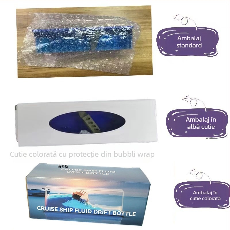 Mica Carte Roșie, populară în același stil, sticlă în derivă cu fluide pentru nave de croazieră, decorațiune pentru desktop, cutie cadou pentru ziua de naștere Titanic