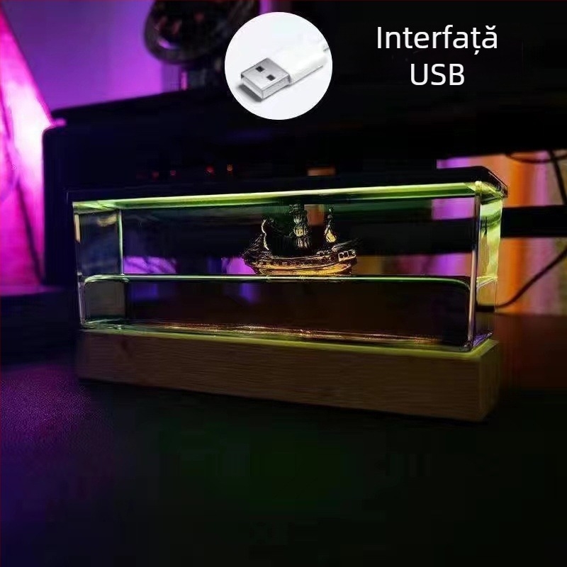 Mica Carte Roșie, populară în același stil, sticlă în derivă cu fluide pentru nave de croazieră, decorațiune pentru desktop, cutie cadou pentru ziua de naștere Titanic