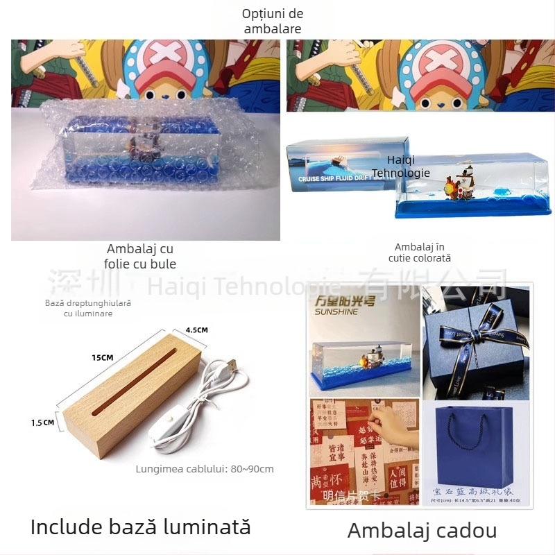 Mica Carte Roșie, populară în același stil, sticlă în derivă cu fluide pentru nave de croazieră, decorațiune pentru desktop, cutie cadou pentru ziua de naștere Titanic