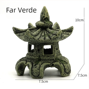 Acvariu peisaj decor micro peisaj pod pavilion grădină stil chinezesc bonsai peisaj ornamente far antic