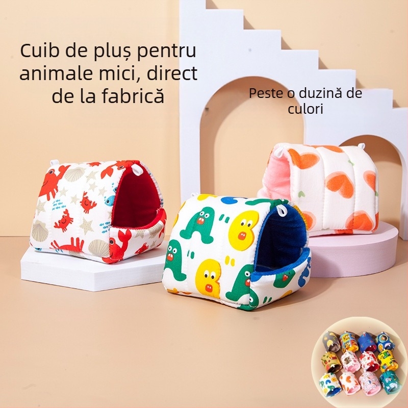 Articole pentru animale de companie mici, cuib de hamster, Ursul Auriu, arici, veveriță, porc olandez, Totoro, iepure, cuib de bumbac cald de iarnă