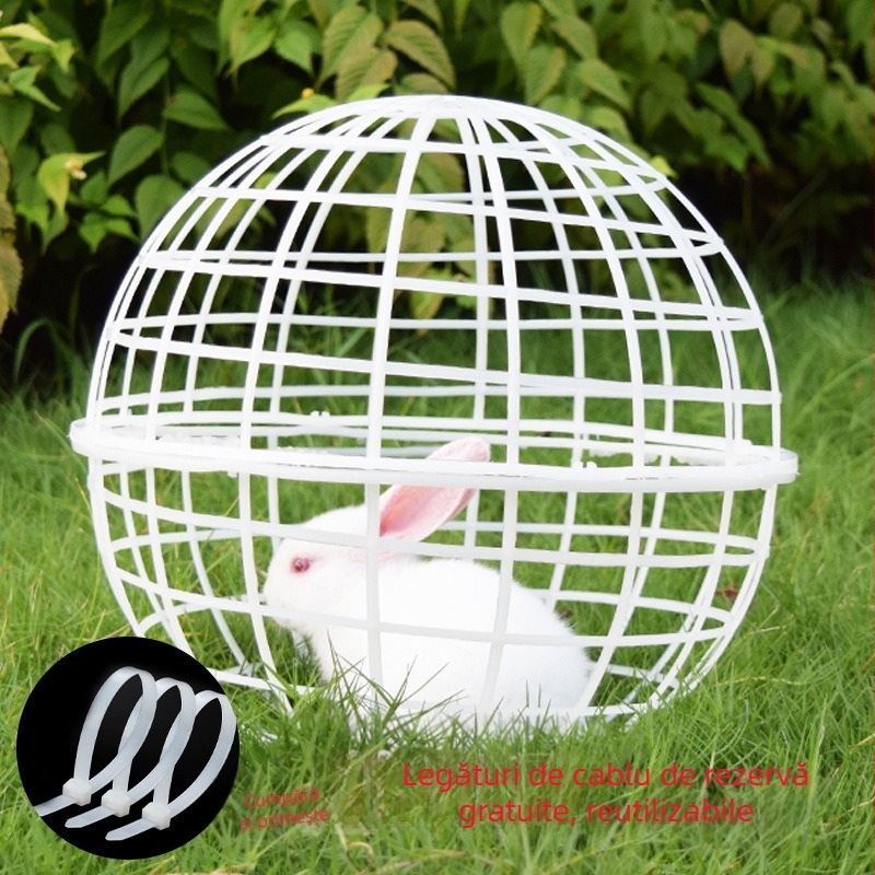 Cușcă zburătoare pentru pui, Cușcă sferică din plastic pentru pui, Cușcă rotundă pentru iepuri, Locuri pitorești rulante, Cușcă mobilă pentru pui crescuți în libertate