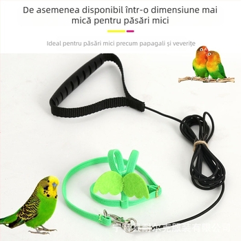 Frânghie de zbor transfrontalieră pentru papagali Amazon, curea misterioasă de bujor cu vânt, din jucărie de pasăre cu frânghie elastică de tracțiune pentru pasăre