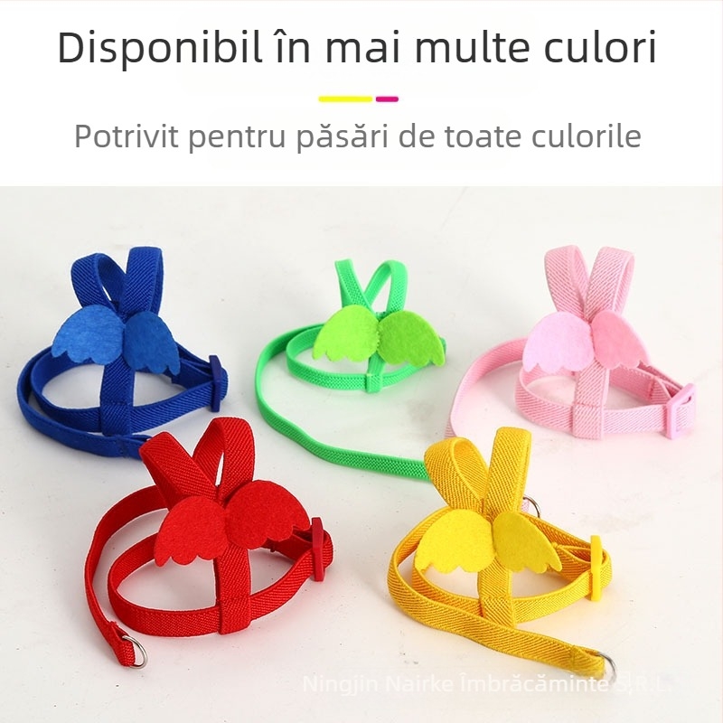 Frânghie de zbor transfrontalieră pentru papagali Amazon, curea misterioasă de bujor cu vânt, din jucărie de pasăre cu frânghie elastică de tracțiune pentru pasăre