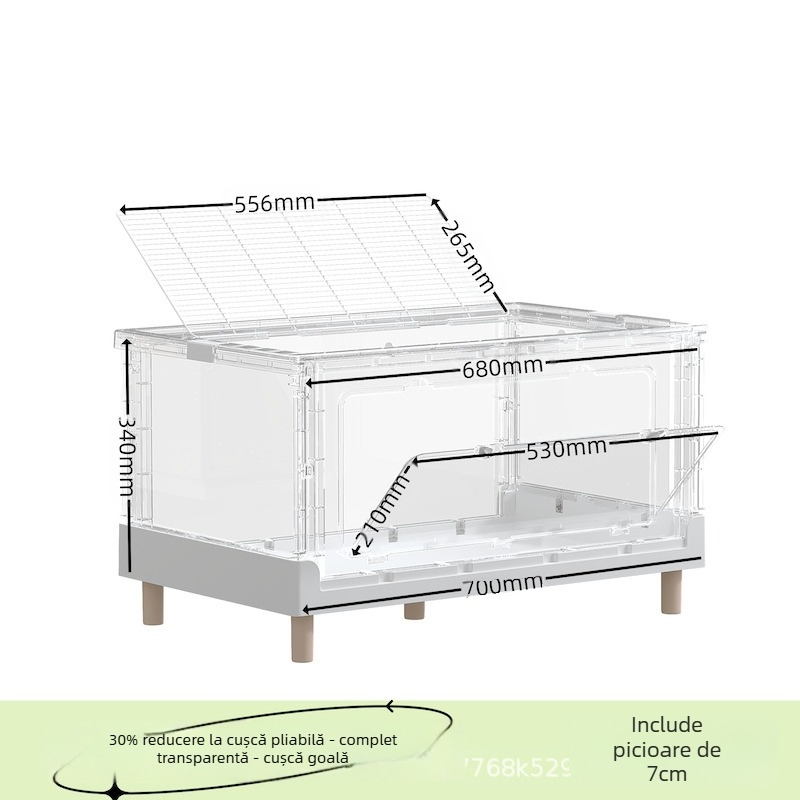 70 cușcă pliabilă pentru hamsteri, complet transparentă, cu rutină aurie pentru urs, cățărător, cutie de hrănire pentru animale de companie, protecție pentru șopârle, borcan cu unghiul Palatului, pentru broaște