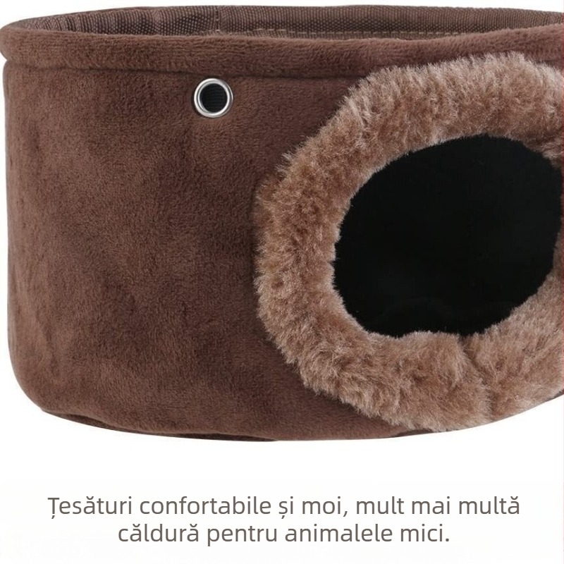 Hamac pentru animale de companie mici, coș agățat, cuib agățat, hamac pentru hamster, Totoro, patru anotimpuri, cuib cald din cașmir