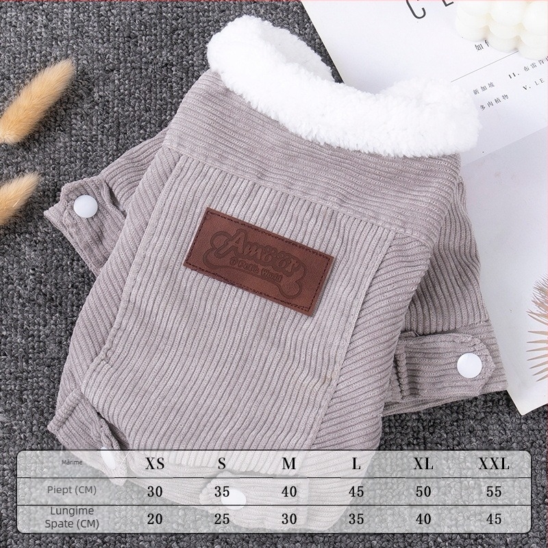 Haine pentru câini toamna și iarna, căptușite cu lână, îngroșate și calde, vestă din lână de miel, urs, corgi, pisici, îmbrăcăminte pentru animale de companie, en-gros