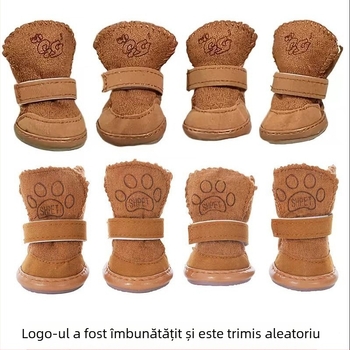 Pantofi pentru animale de companie, cizme de zăpadă, pantofi pentru pisici, pantofi pentru câini, toamna și iarna, Teddy Chihuahua, lână de miel, pantofi din bumbac pentru câini, consumabile