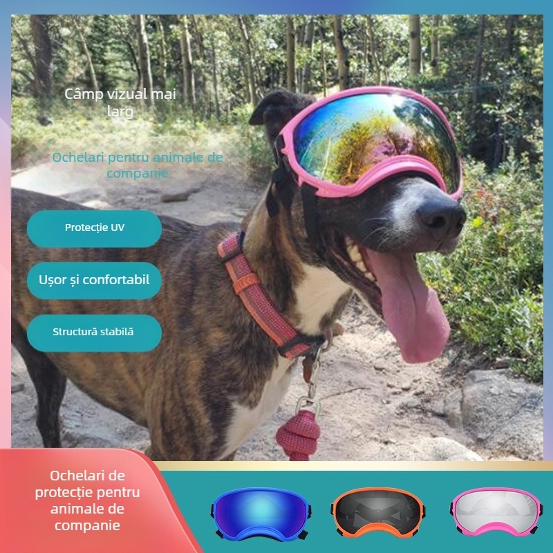 Ochelari de soare noi pentru animale de companie, ochelari de soare colorați, anti-UV, pentru câini, ochelari de soare militari pentru câini mari, în aer liber