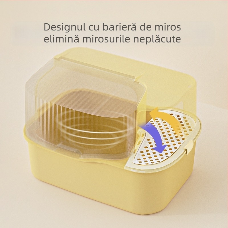 Litiera pentru pisici direct din fabrică, coridor supradimensionat, anti-stropire, complet închis, bazin pentru litiera pentru pisici, deodorant pentru toaletă pentru pisici