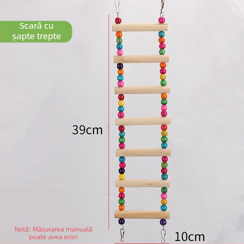 Jucărie pentru papagali, piele de tigru, bujor, Xuanfeng, colivie pentru păsări de mestecat și cățărat, scară, platformă, scară, leagăn, articole pentru animale de companie
