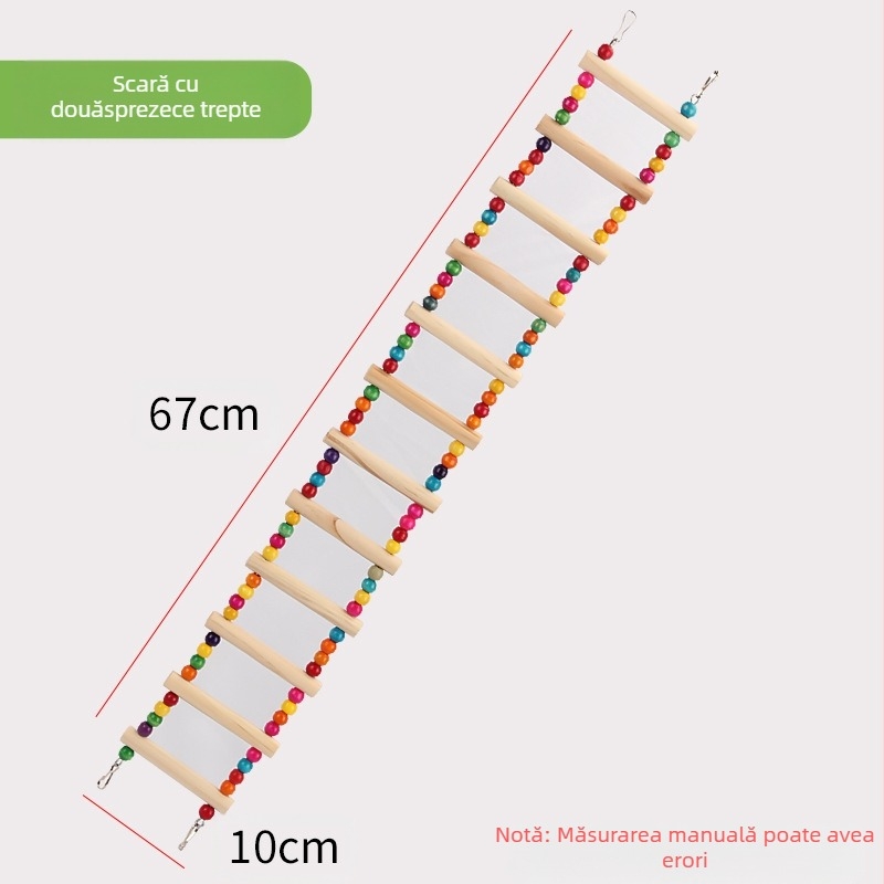 Jucărie pentru papagali, piele de tigru, bujor, Xuanfeng, colivie pentru păsări de mestecat și cățărat, scară, platformă, scară, leagăn, articole pentru animale de companie