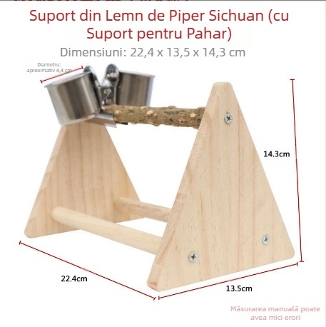 Suport de antrenament pentru stație de birou, platformă din lemn masiv, suport pentru stație mată, suport pentru stație, lemn de frasin înțepător, interactiv, bujor ridicat manual, piele de tigru, pasăre