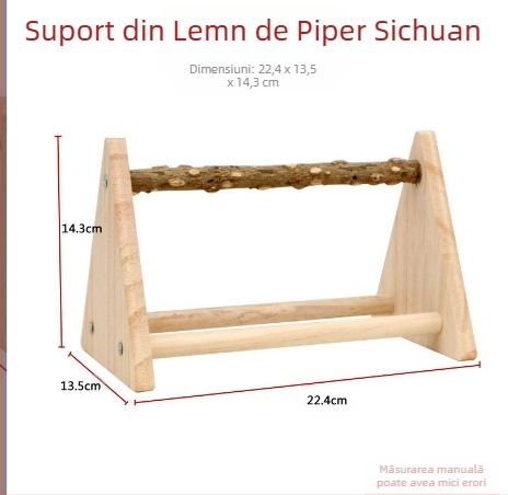 Suport de antrenament pentru stație de birou, platformă din lemn masiv, suport pentru stație mată, suport pentru stație, lemn de frasin înțepător, interactiv, bujor ridicat manual, piele de tigru, pasăre