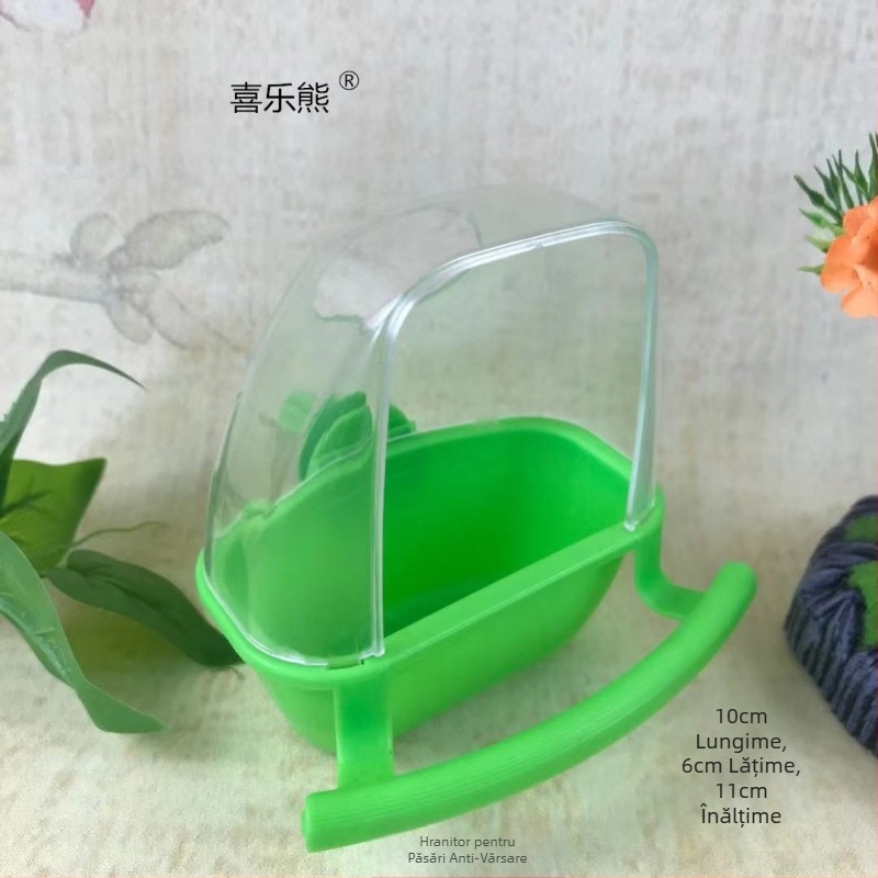 Papagal păsări hrană cutie plastic hrănitor pentru păsări în aer liber rezervor de hrană pentru păsări cutie anti-stropire anti-stropire cupă de hrană pentru păsări
