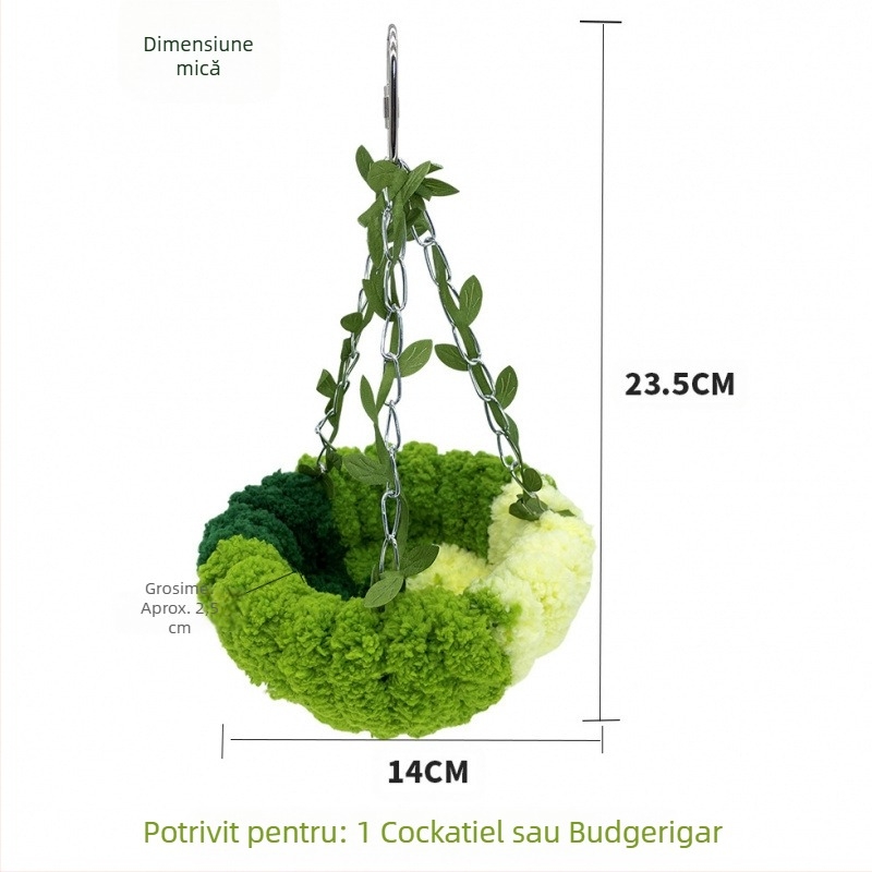 Papagal cuib de pasăre cuib de dormit cuib stil pădure hamac pasăre colivie agățat cuib de pluș cuib pasăre consumabile leagăn cald cuib de pasăre