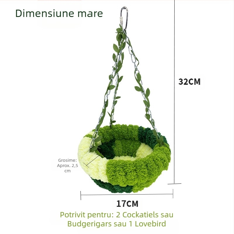 Papagal cuib de pasăre cuib de dormit cuib stil pădure hamac pasăre colivie agățat cuib de pluș cuib pasăre consumabile leagăn cald cuib de pasăre