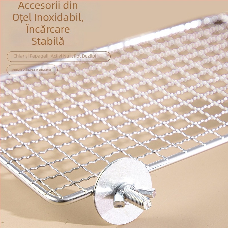 Papagal jucărie platformă din oțel inoxidabil plasă platformă de joacă platformă piele de tigru negru Phoenix platformă pasăre colivie accesorii păsări consumabile