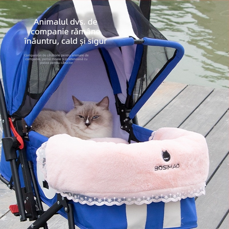 Pernă anti-murdărire Stroller Edge pentru pisici și câini, pernă pentru cărucior, pernă de gât, eșarfă de barieră, confortabilă pentru uz casnic și în interior