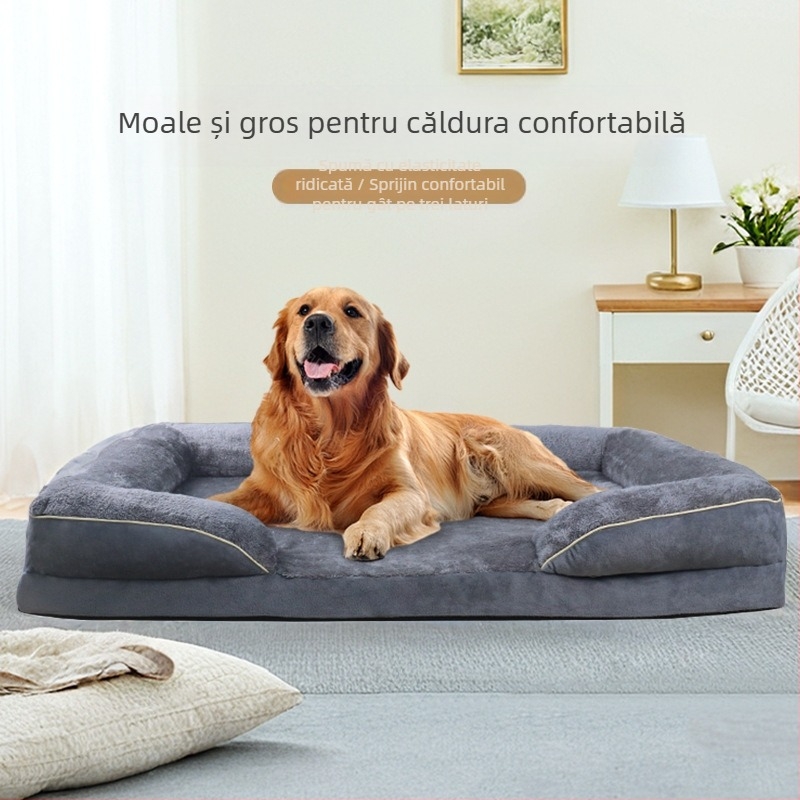 Canapea pentru animale de companie cu explozii transfrontaliere, canapea pentru animale de companie, pernă pentru câini, detașabilă și lavabilă, pat pentru câini, patru anotimpuri, universal, complet, detașabilă și lavabilă