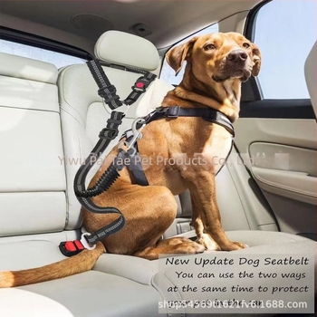 Pet multifuncțională frânghie de tracțiune centură de siguranță pentru animale de companie auto centură de siguranță pentru câini frânghie pentru câini mari rezistentă la explozii