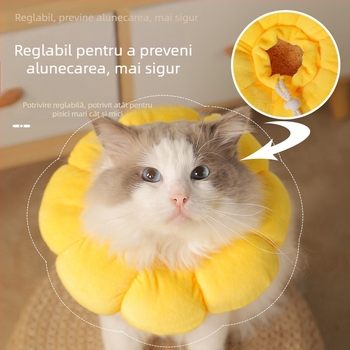 Floarea-soarelui Elizabeth guler zgardă pentru animale de companie pisică Elizabeth guler zgardă pentru câini sterilizat anti-lins cap accesoriu