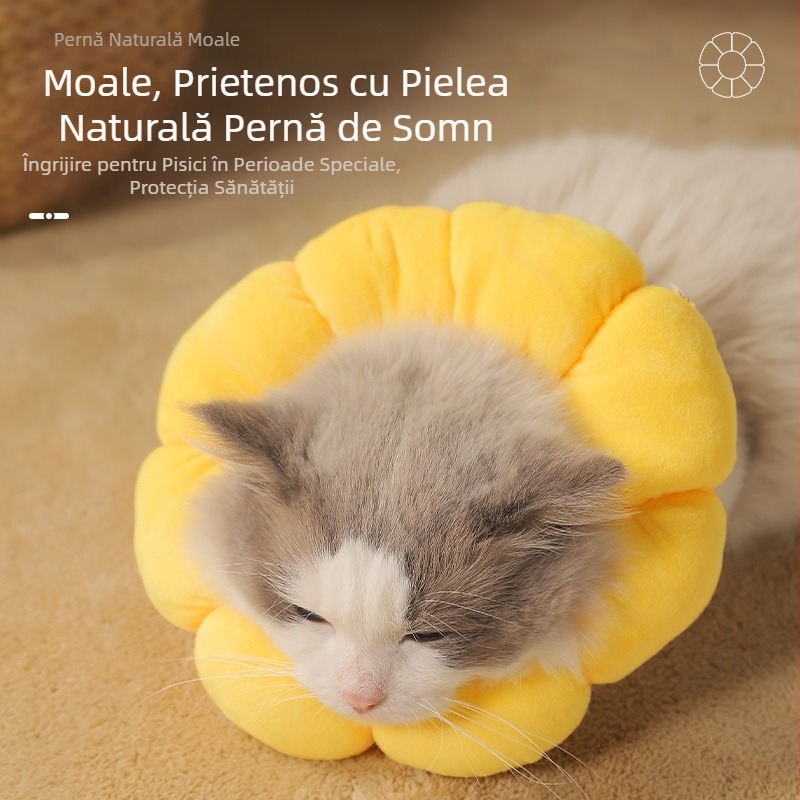 Floarea-soarelui Elizabeth guler zgardă pentru animale de companie pisică Elizabeth guler zgardă pentru câini sterilizat anti-lins cap accesoriu