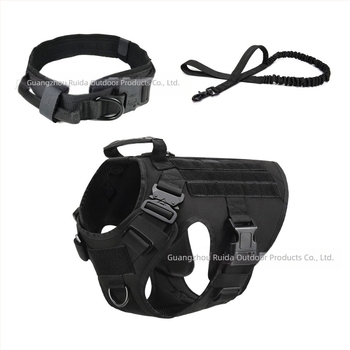 Curea tactică din nailon pentru câini mari, reglabilă și impermeabilă, vestă pentru câini, piept și spate, costum tactic pentru câini de companie