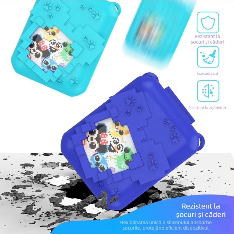 Potrivit pentru Bitzee Bis a doua generație, husă de protecție anti-cădere cu injecție de ulei siliconic all-in-one pentru mașini de animale de companie