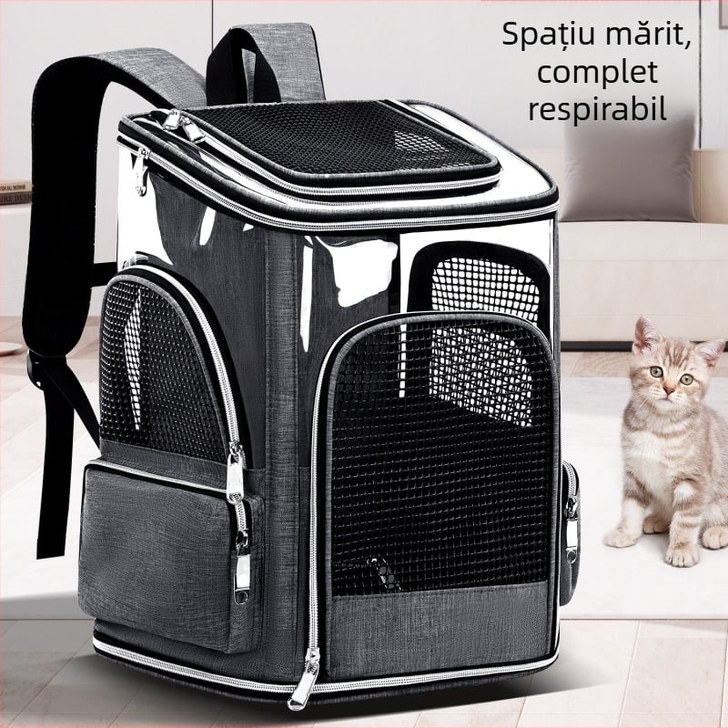 Noua geantă pentru pisici, respirabilă, portabilă, pentru animale de companie, pentru câini, anti-urgență, cu capacitate mare, rucsac pentru animale de companie
