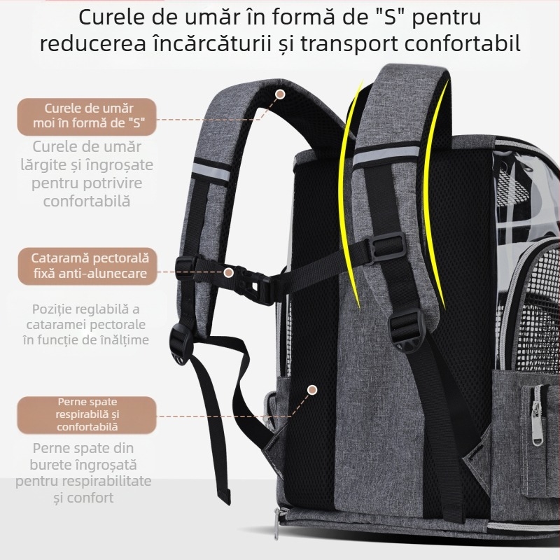 Noua geantă pentru pisici, respirabilă, portabilă, pentru animale de companie, pentru câini, anti-urgență, cu capacitate mare, rucsac pentru animale de companie