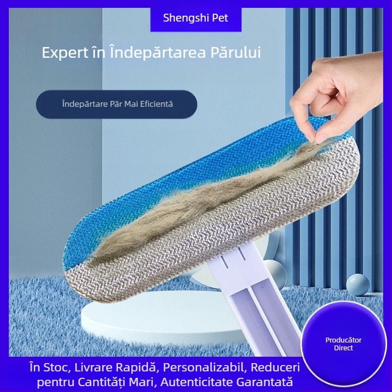 Racletă multifuncțională pentru păr de animale de companie, îndepărtator de păr de pisică, curățitor de păr de câine, îndepărtator de păr de covor și pat, instrument de îngrijire a animalelor de companie