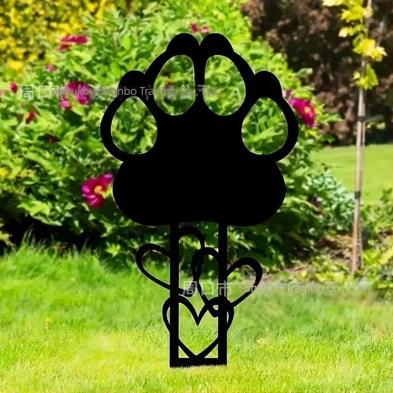 grămadă memorială metalică pentru animale de companie, grămadă memorială metalică pentru grădina câinilor, decorațiune de grădină impermeabilă pentru gazon