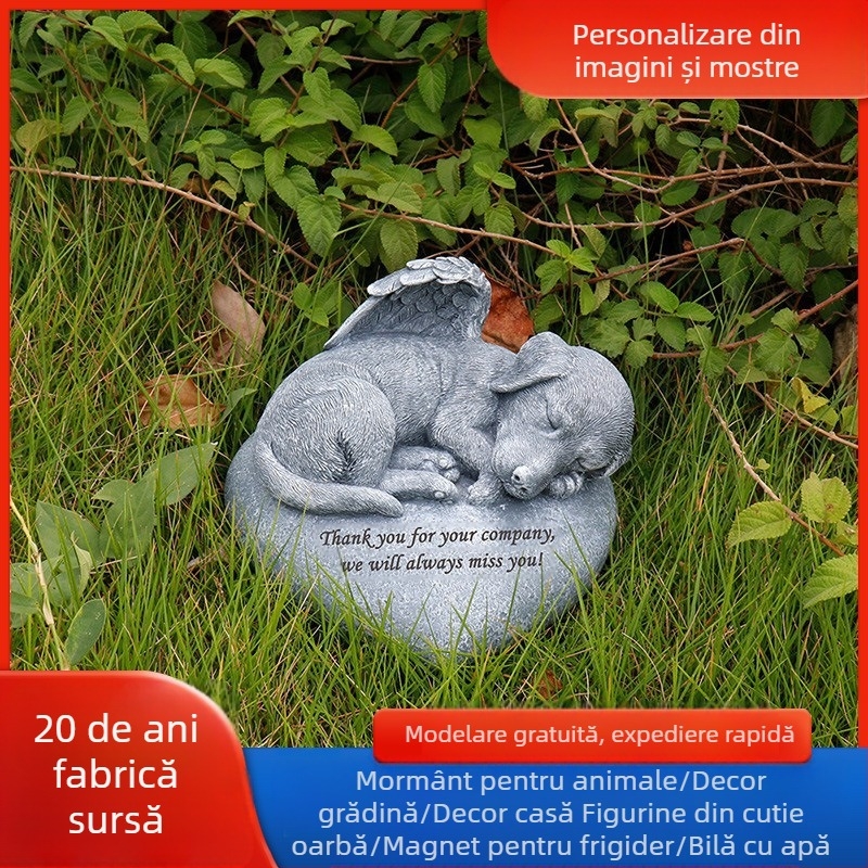 Torță de Aur, piatră funerară memorială în formă de inimă, înger, cățeluș, animal de companie, rășină, artizanat, fabrică, en-gros, Amazon