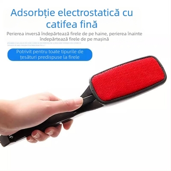 Perie electrostatică pentru scame, perie de curățare chimică, perie albă cu două fețe rotative pentru îndepărtarea prafului, perie de îndepărtare a părului