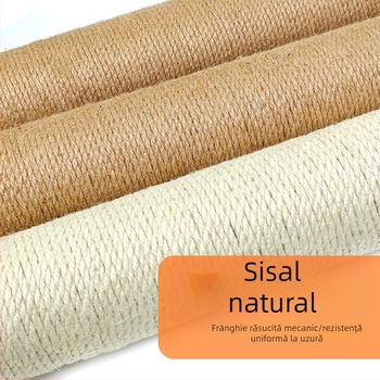 Stâlpi de sisal en-gros de diferite dimensiuni, verticali, rezistenți la uzură, fără mătreață, placă de zgârieturi pentru pisici, cadru de cățărat pentru pisici, jucărie pentru pisici de companie